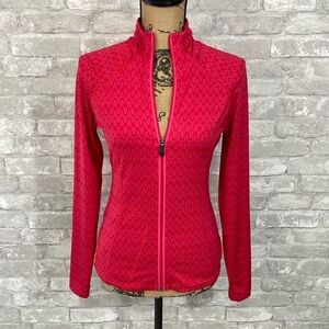 LOLE pink print zip up jacket